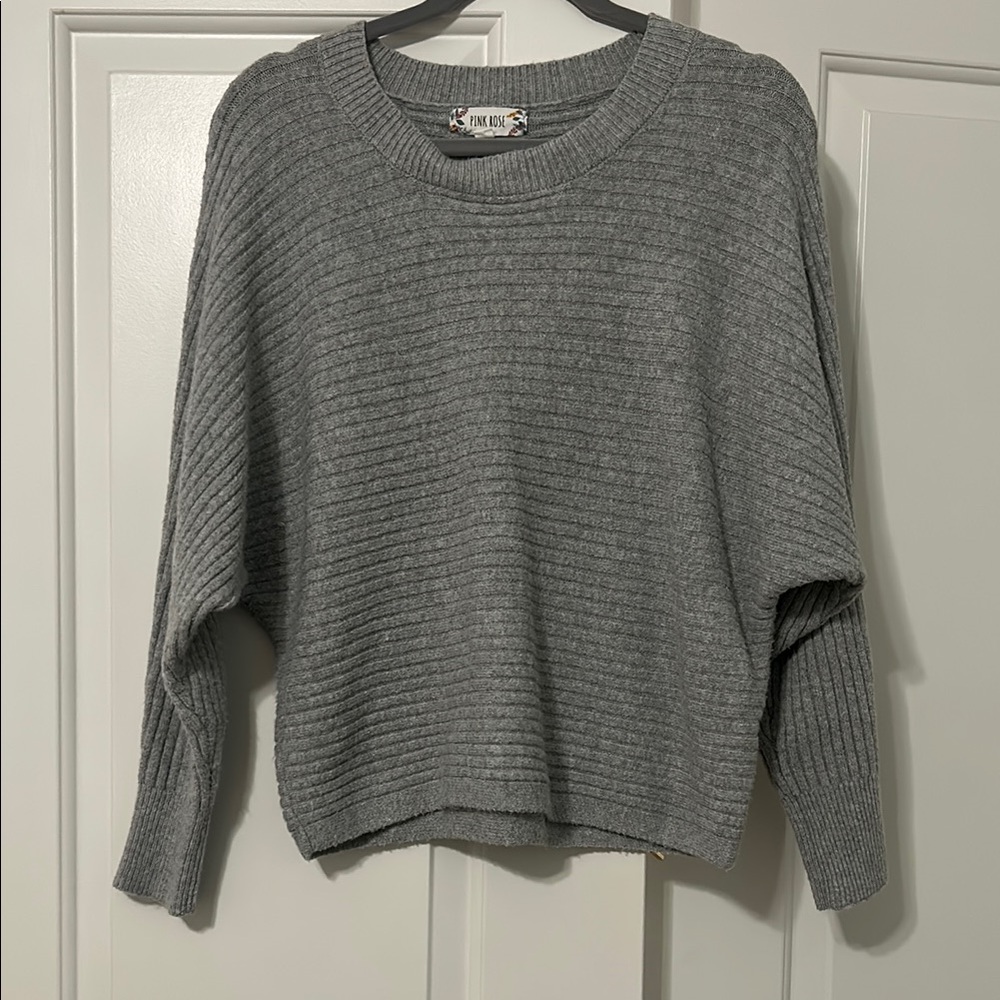 Pink Rose Ribbed Sweater - Picture 1 of 5